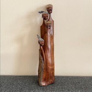 African Family Handcrafted Wooden Sculpture